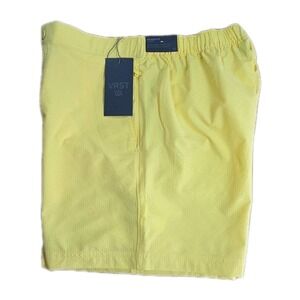 VRST Men's YELLOW 6" Resort RELAXED Fit SEERSUCKER ShortAS NWT Medium‎